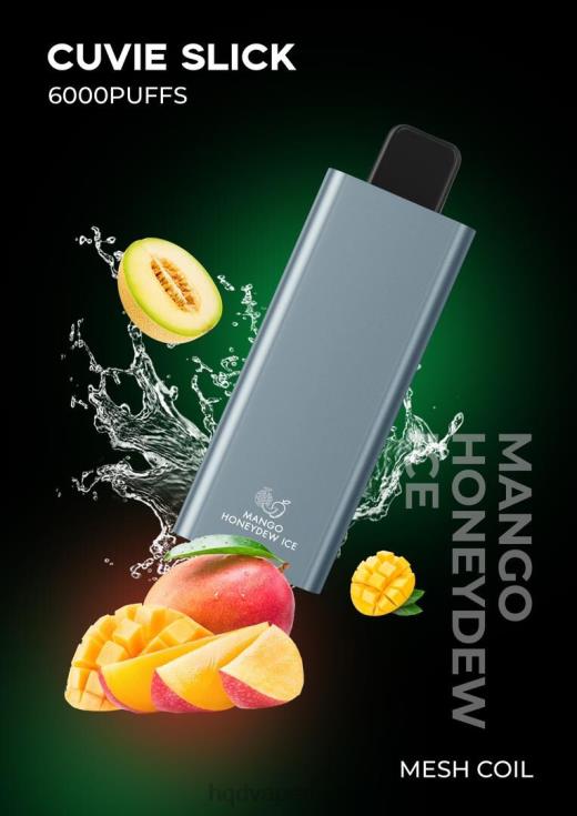 Best HQD Flavors | HQD CUVIE SLICK 6000 drag glatt mango honningdugg 86LXD34