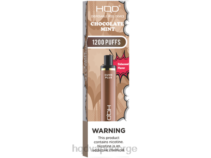 HQD Tech Bergen | HQD CUVIE PLUS engangs vape sjokolade mynte 86LXD153