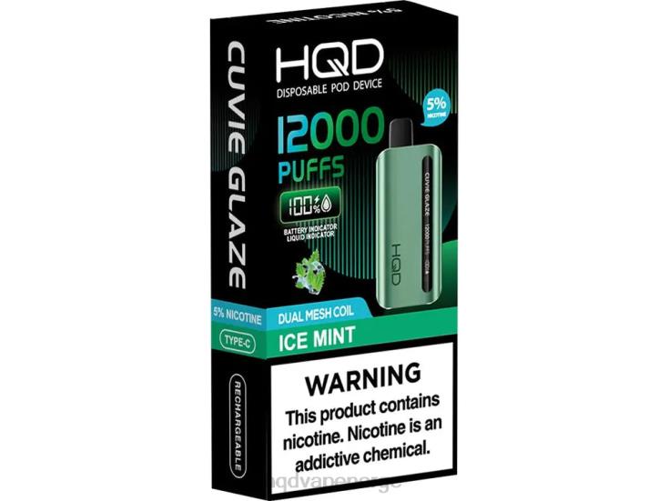 HQD Vape Flavours | HQD CUVIE GLAZE engangs vape 12000 is mynte 86LXD200