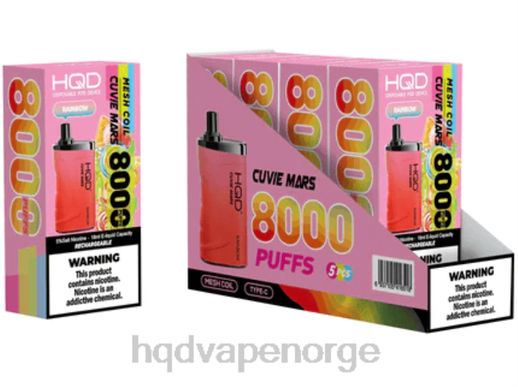 HQD Vape Flavours | HQD CUVIE MARS engangs regnbue 86LXD240