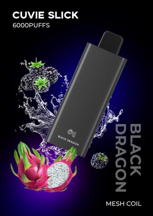 HQD Vape Norge | HQD CUVIE SLICK 6000 drag glatt svart drage 86LXD31
