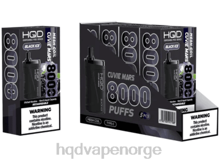 HQD Vape Online Shop | HQD CUVIE MARS engangs Svart is 86LXD135