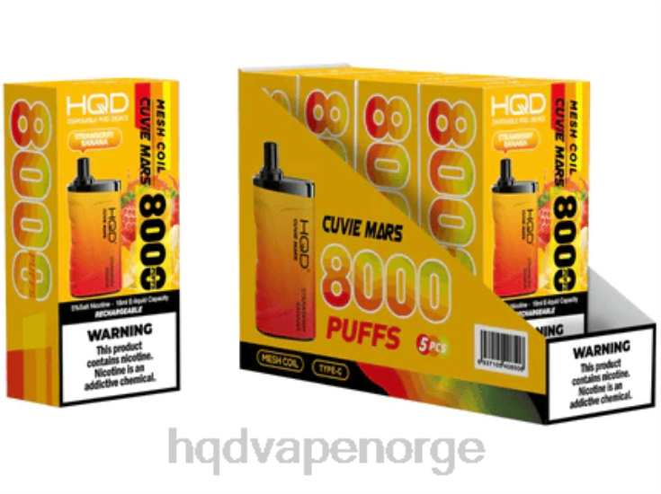 HQD Vape Online Shop | HQD CUVIE MARS engangs jordbær banan 86LXD255