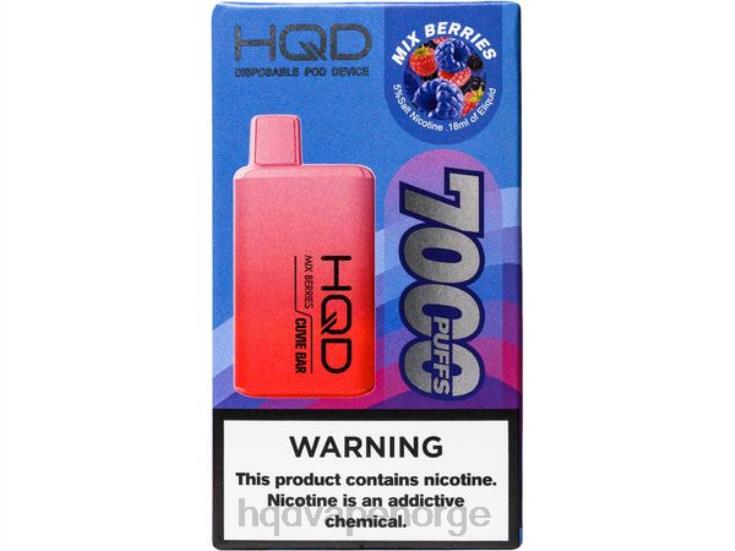 HQD Vape Oslo | HQD CUVIE BAR engangs bland bær 86LXD222