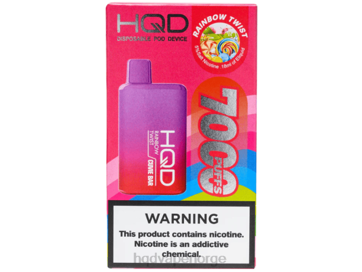 HQD Vape Oslo | HQD CUVIE BAR engangs regnbue vri 86LXD242