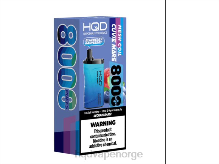 HQD Vape Shop | HQD CUVIE MARS engangs blåbær bringebær 86LXD146