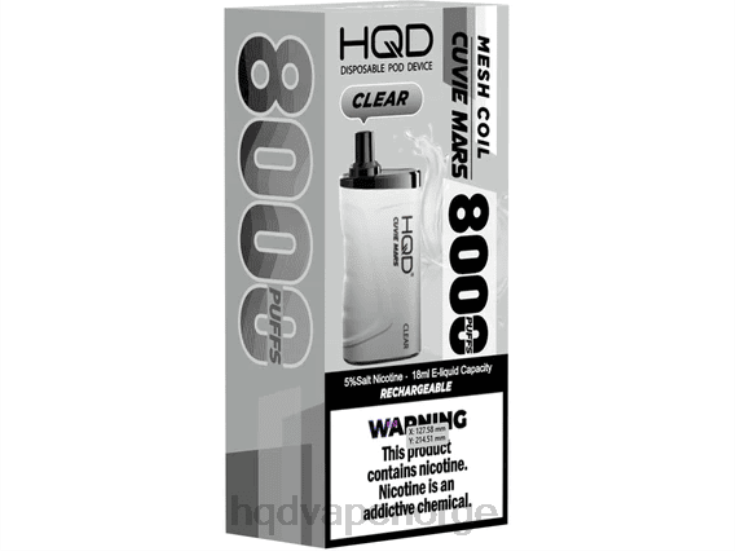 HQD Vape Shop | HQD CUVIE MARS engangs klar 86LXD156