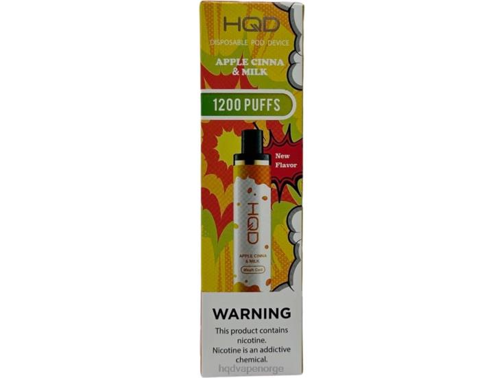HQD Vape Shop | HQD CUVIE PLUS engangs eplekanel og melk 86LXD126