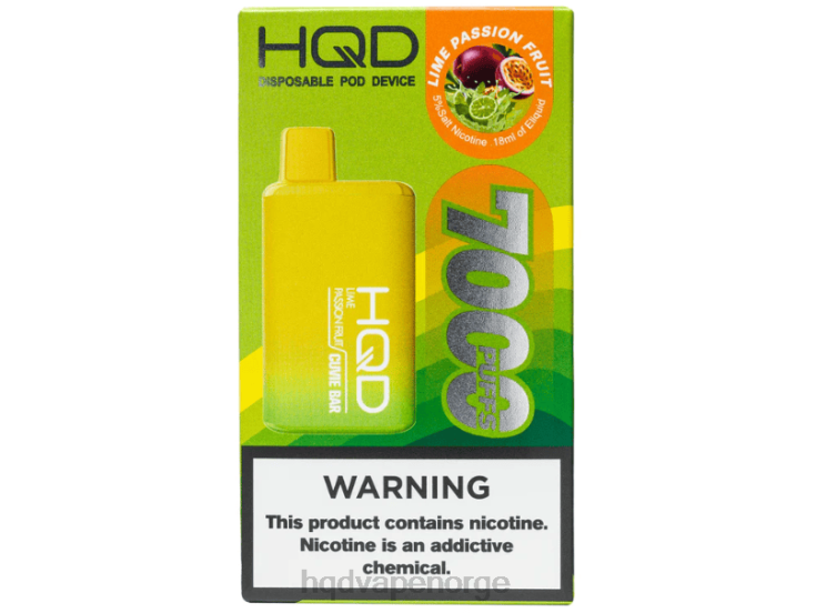 HQD Vape Store | HQD CUVIE BAR engangs lime pasjonsfrukt 86LXD207