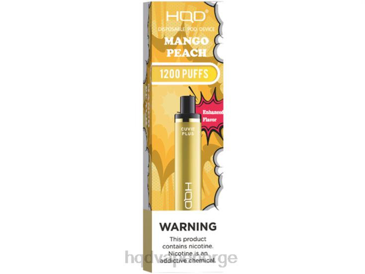 HQD Vape Store | HQD CUVIE PLUS engangs vape mango fersken 86LXD217