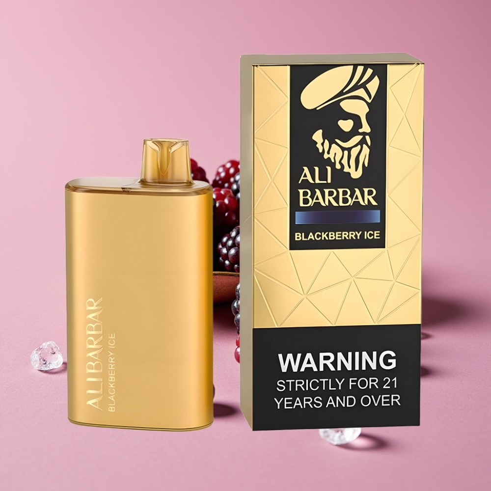 Alibarbar Rich 8000 Puffs Engangs Vape Bringebær Is 20ml/2000mAh/1.1 Ohm