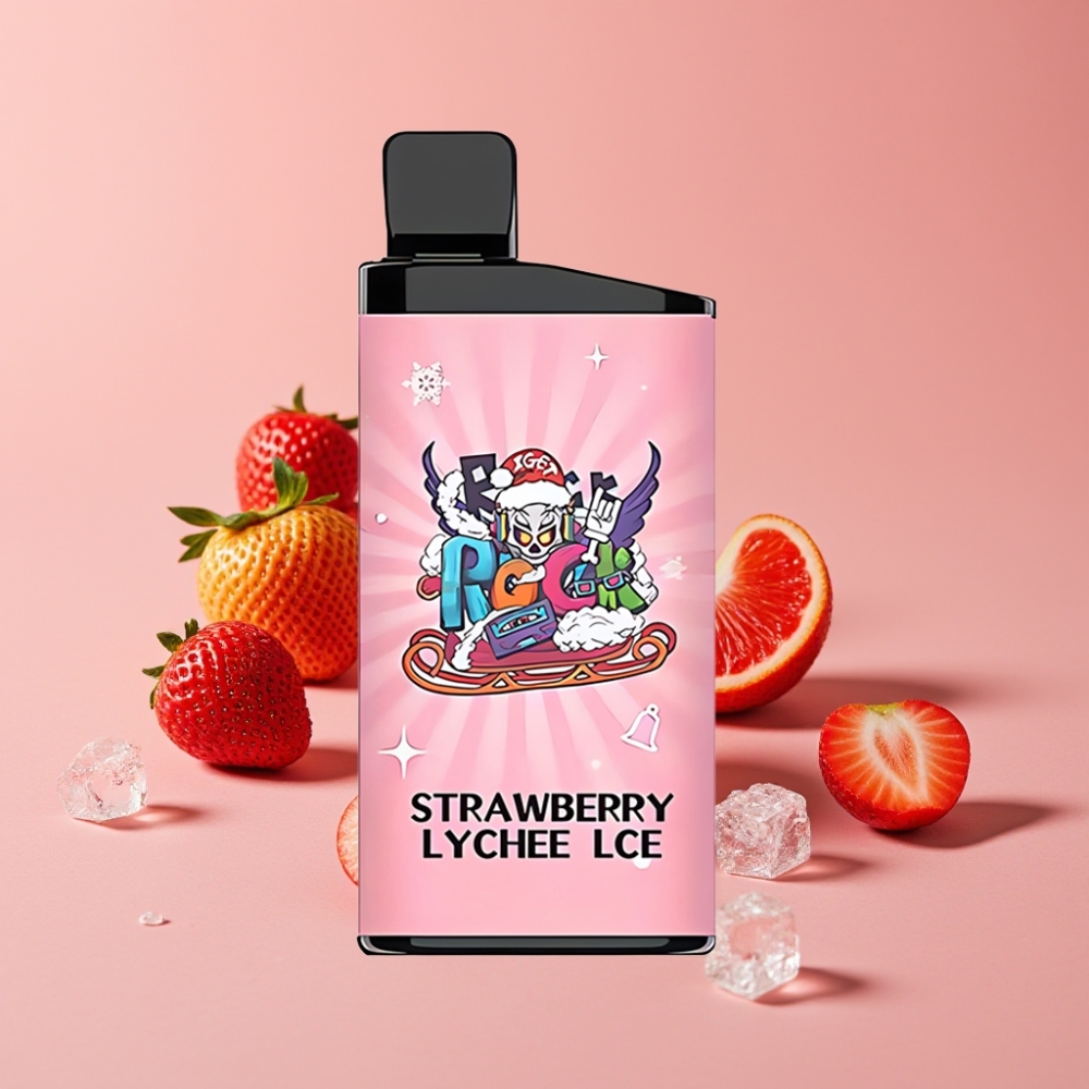 IGET Bar 3500 Puffs Engangs Vape Jordbær Litchi Is – 1,2 Ohm Mesh Coil, 1400 mAh
