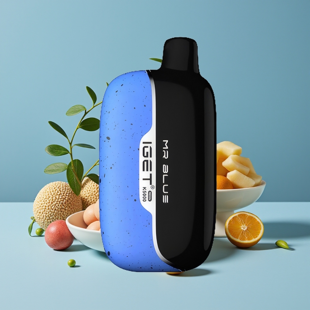 IGET Moon K5000 Puffs Engangs Vape Herr Blå – 81,5 g, PC, Mesh Coil 1,35 Ohm, 49,5x25,3x99,4 mm