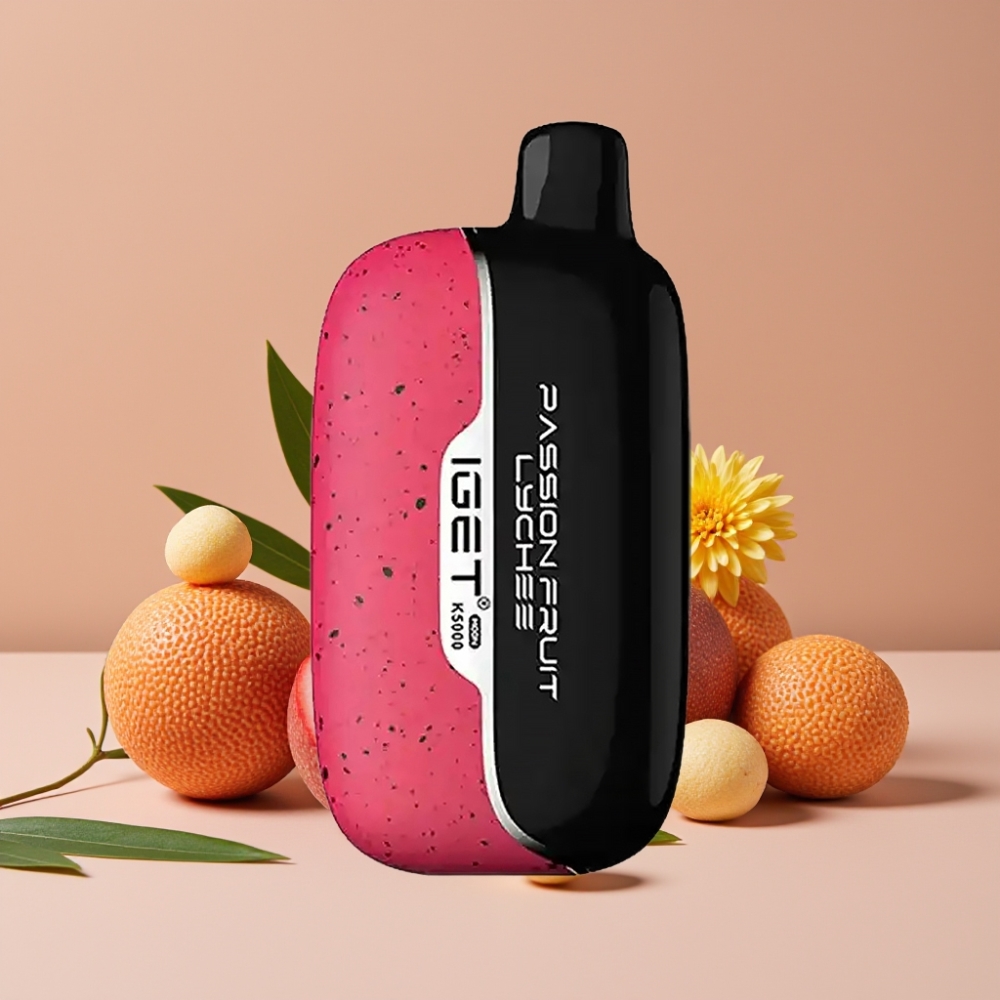 IGET Moon K5000 Puffs Engangs Vape Pasjonsfrukt Litchi – 81,5 g, PC, Mesh Coil 1,35 Ohm, 49,5x25,3x99,4 mm