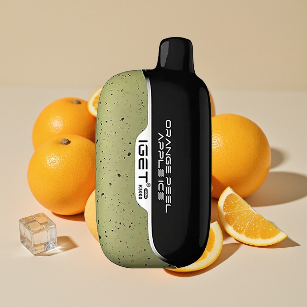 IGET Moon K5000 Puffs Engangsdamp med Appelsinskall og Epleis Smak – 81,5 g