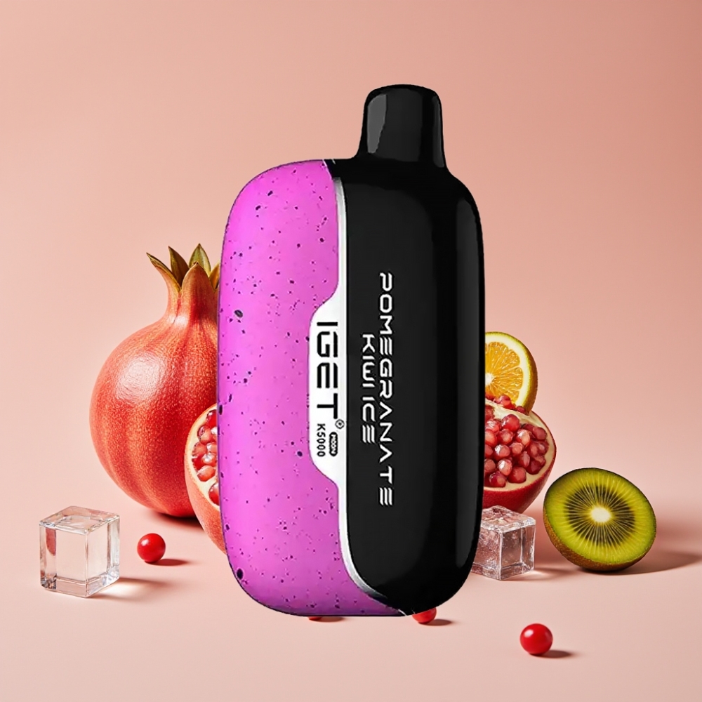 IGET Moon K5000 Puffs Engangsvaper Granate Kiwi Is (81,5 g, PC, 1,35 Ohm Mesh Coil)