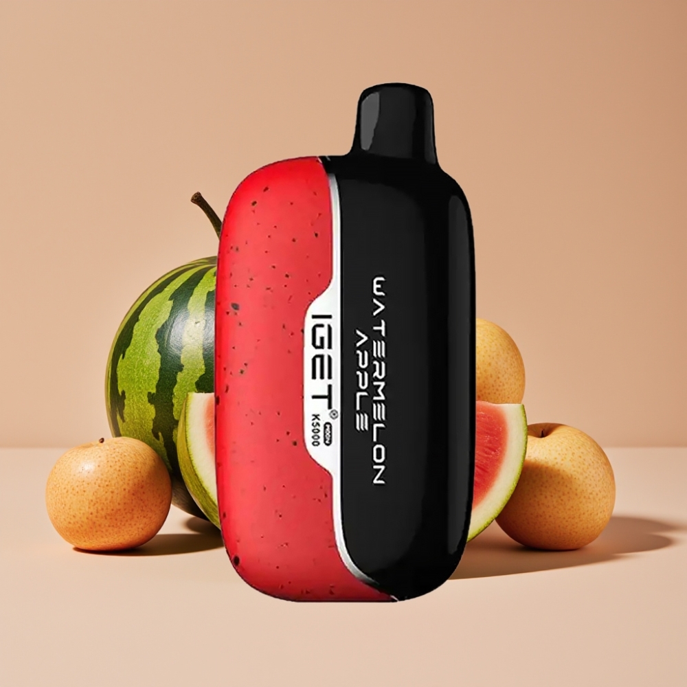 IGET Moon K5000 Puffs Engangsvaper Vannmelon Eple – 81.5 g, 1.35 Ohm Mesh Coil