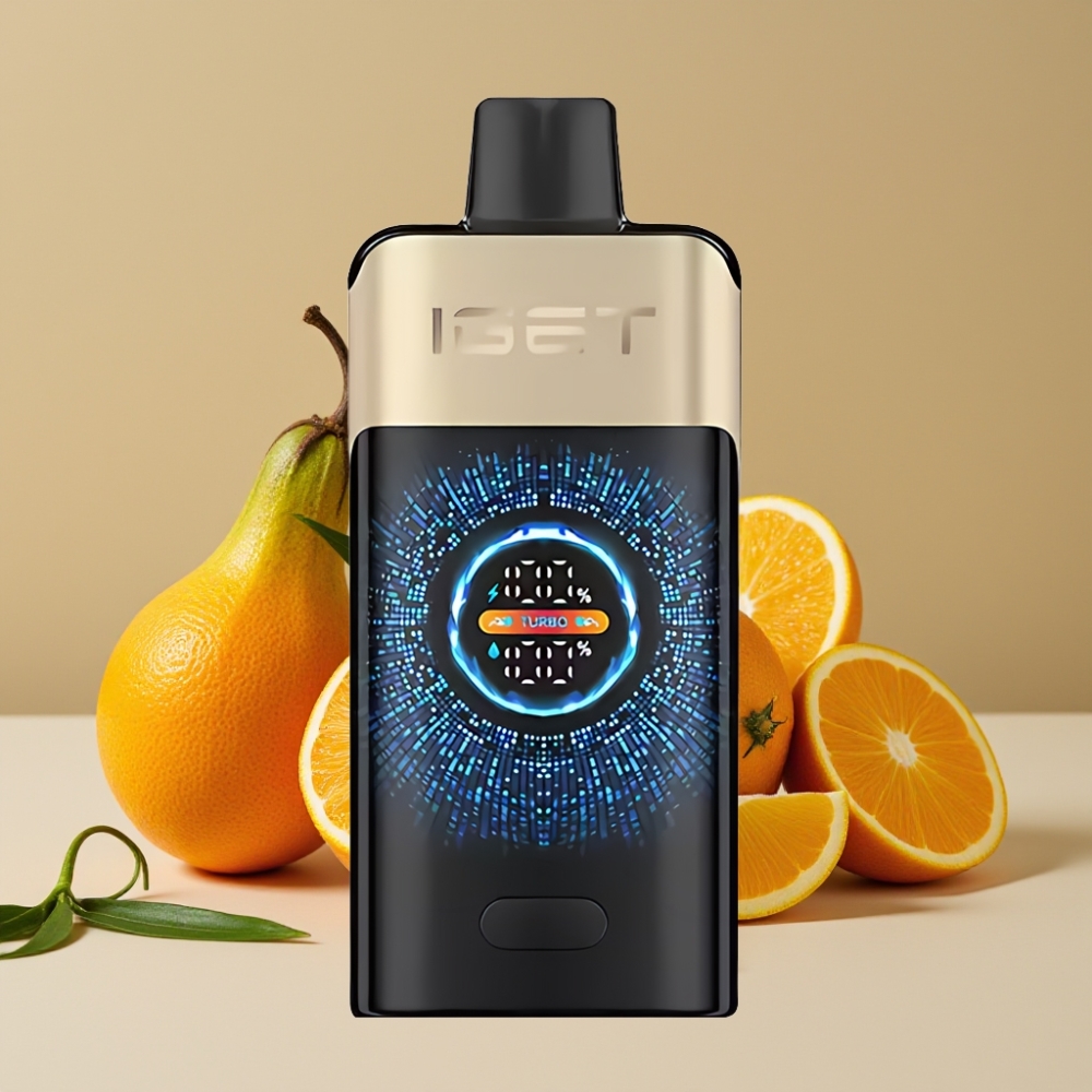 IGET ONE 12000 Puffs Engangs Vape Tropisk Oransje Monster, 2700 mAh Batteri, Stort Bøyd Fargeskjerm