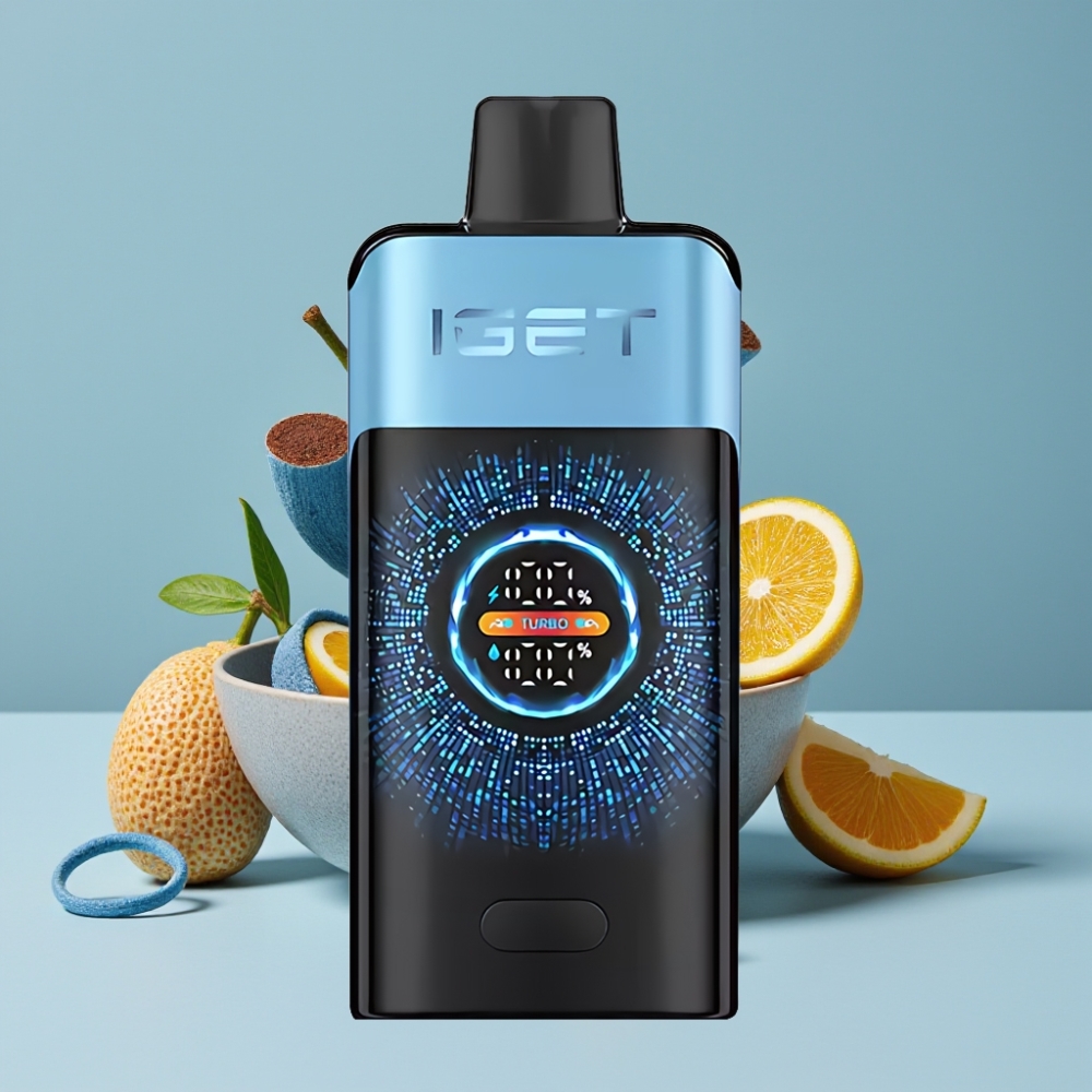 IGET ONE 12000 Puffs Engangsbatteri Blått Monster med 2700 mAh og Fargekjerm