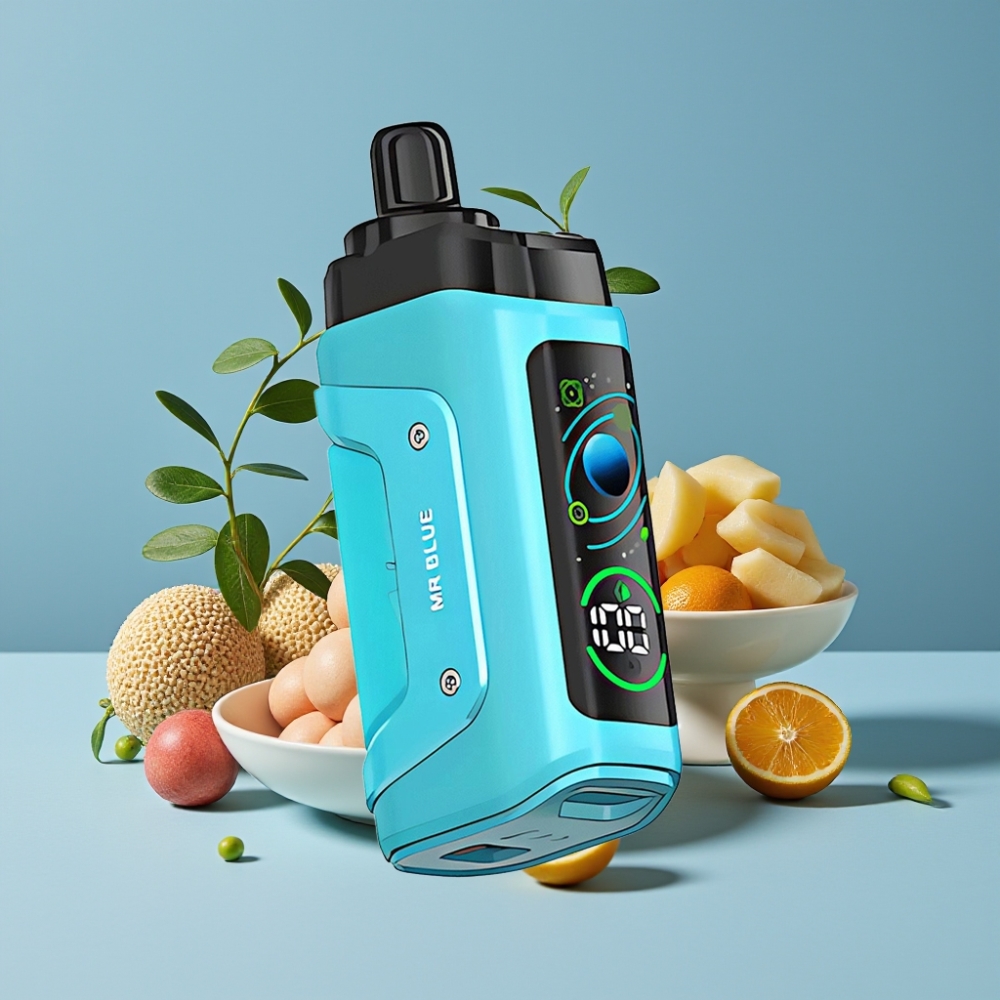 Razz Bar 45000 Puffs Engangs Vape Herr Blå – Justerbar Luftstrøm, Type-C, 20 mg/ml Nikotin