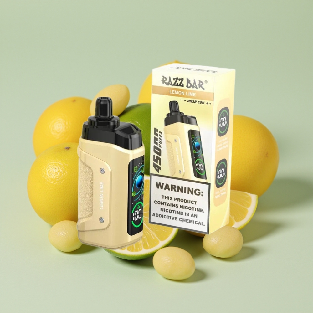 Razz Bar 45000 Puffs Engangsdamp Sitron Lime Justerbar Luftstrøm Typ-C-Oppladbar