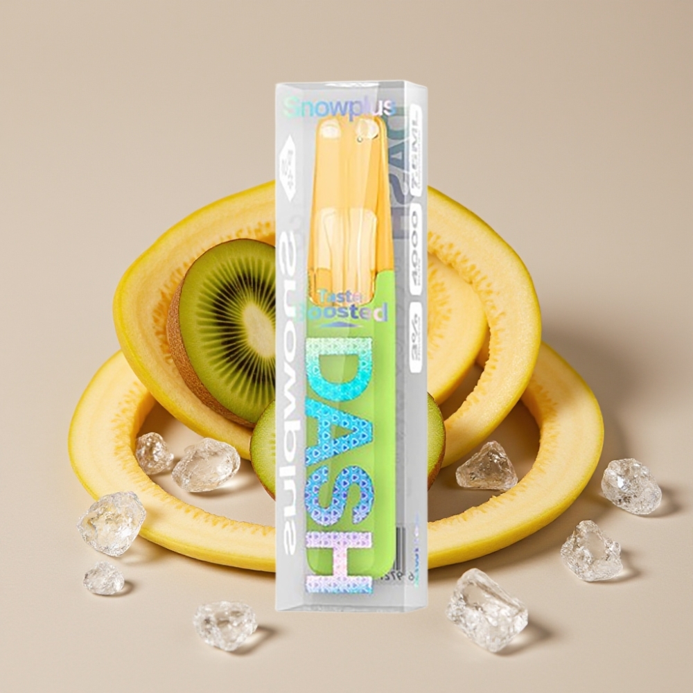 Snowplus Dash 4000 Puffs Engangsdevice Kiwi Is med Keramisk Atomizer, 530 mAh, 7,5 ml