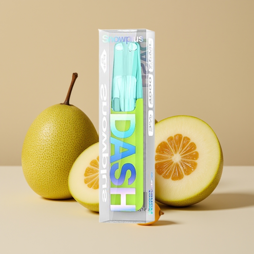Snowplus Dash 4000 Puffs Engangsdevice Søt Honningmelon – Keramisk Atomizer, 530 mAh, 7,5 ml