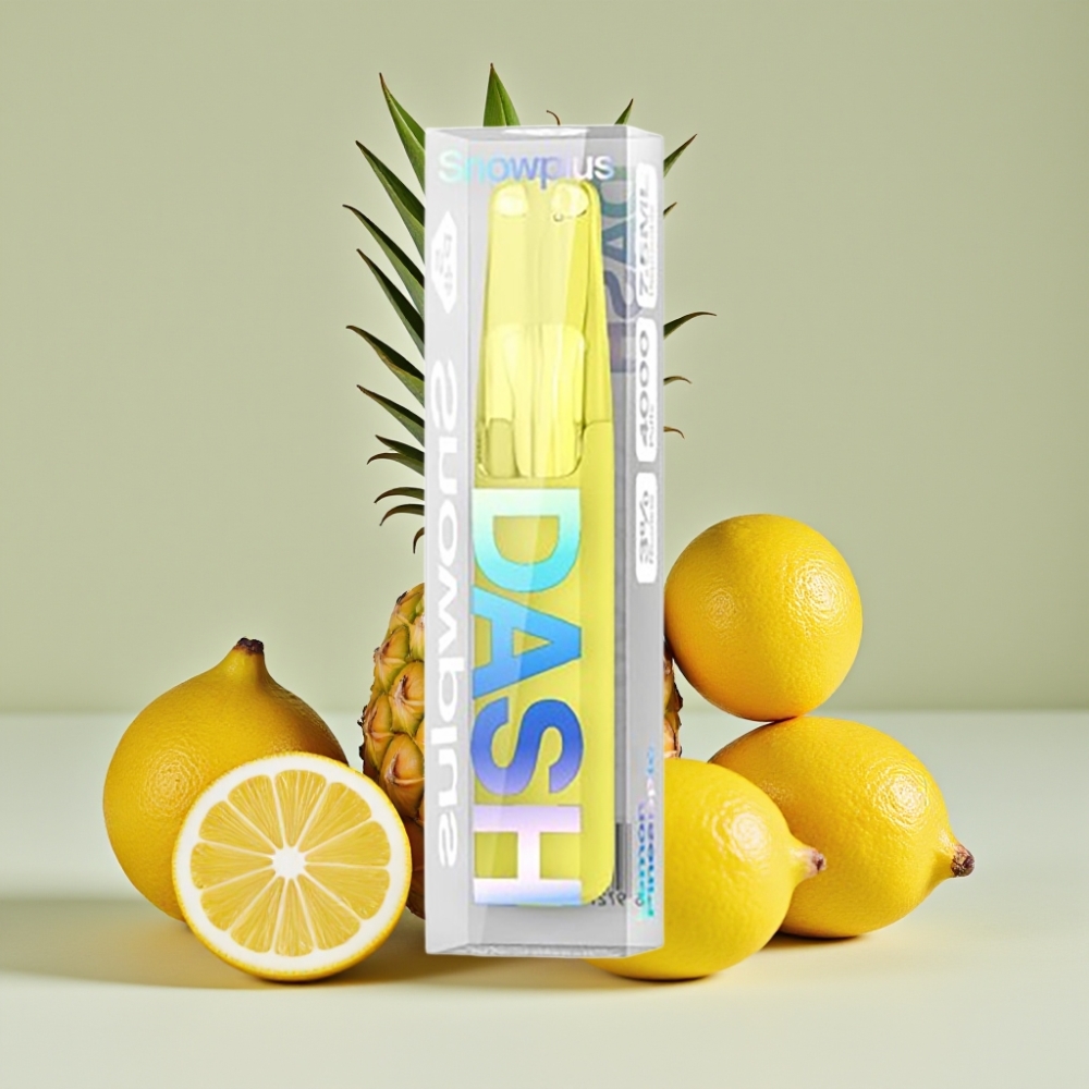 Snowplus Dash 4000 Puffs Engangsdevice Sitron Ananas Keramisk Atomizer 530 mAh 7.5 ml