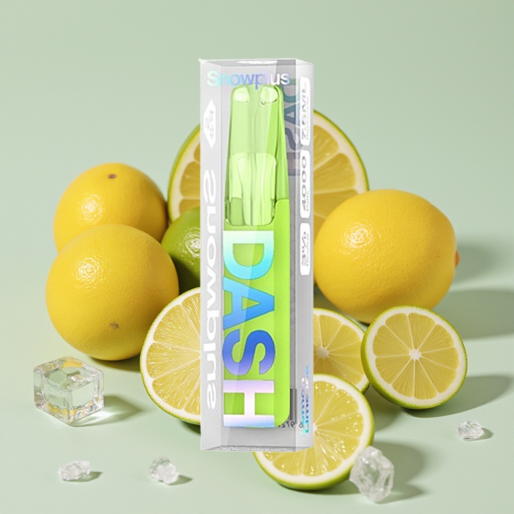 Snowplus Dash 4000 Puffs Engangsdevice Sitron Lime Is med Keramisk Atomizer