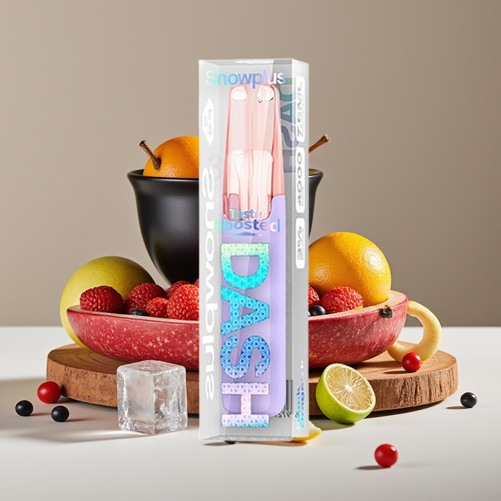 Snowplus Dash 4000 Puffs Engangsdevice Svart Drage Is med Keramisk Atomizer, 7,5 ml, 530 mAh