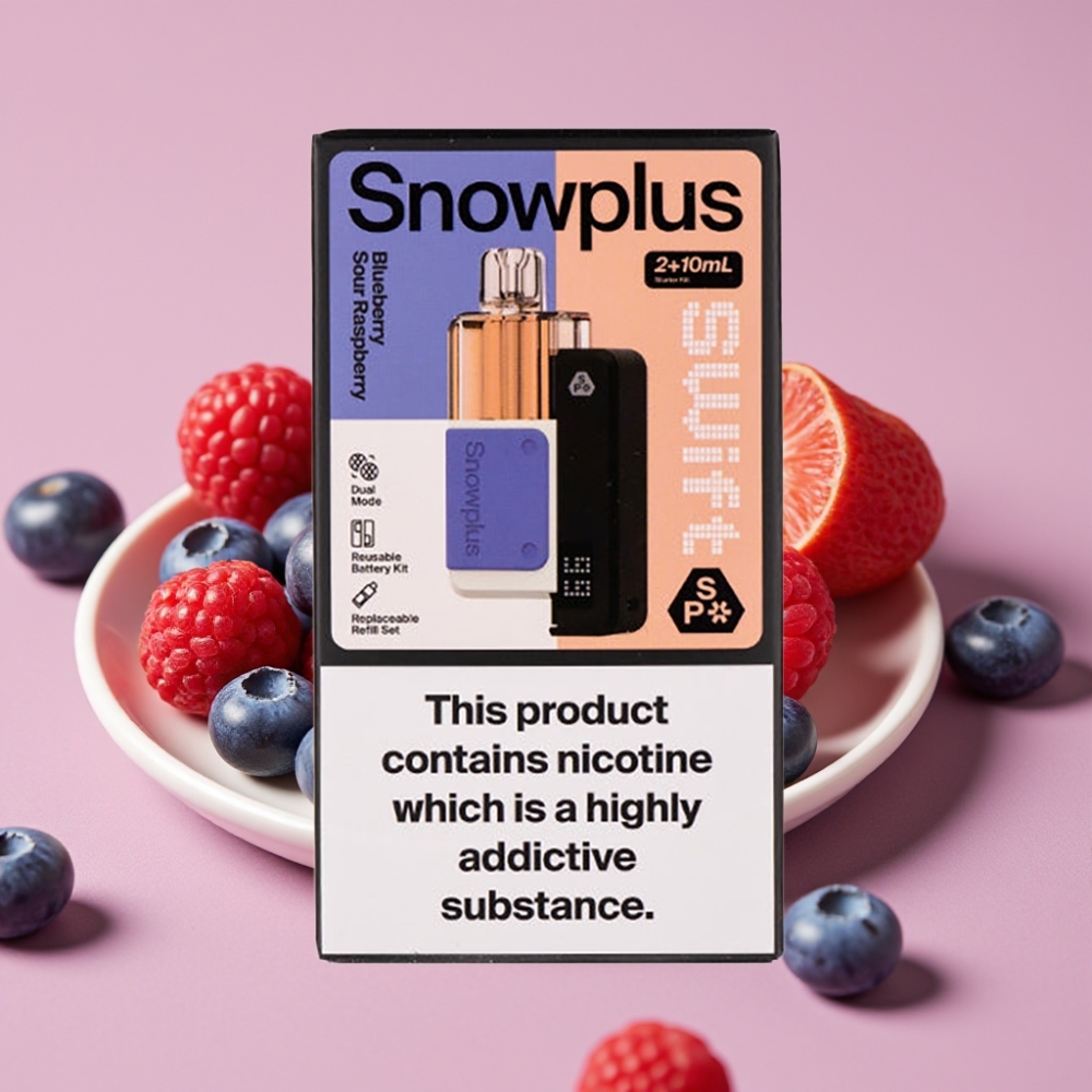 Snowplus Swift 5000 Puffs Dual Mesh Pod Kit Blåbær Sur Bringebær
