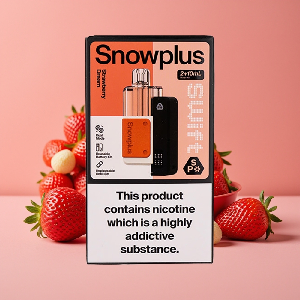 Snowplus Swift 5000 Puffs Prefilled Pod Kit Jordbærdrøm – 1000 mAh, Dual Mesh, 2+10 ml, 2% nikotin